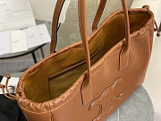 Celine Smooth Calfskin Cuir Triomphe Cabas Drawstring Brown Size 44x28 x18cm - 3
