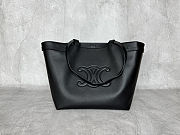 Celine MEDIUM CABAS ANAÏS CUIR TRIOMPHE IN Grained calfskin Black - 6