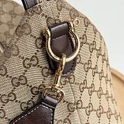 Gucci Brera medium crossbody bag in sand and brown GG canvas Size 33x27x15cm - 6
