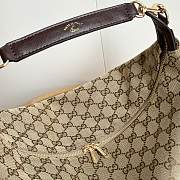 Gucci Brera medium crossbody bag in sand and brown GG canvas Size 33x27x15cm - 5