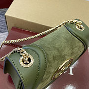 Gucci Blondie Handbag Dark green Suede Leather Size 21.5x11x8cm - 5