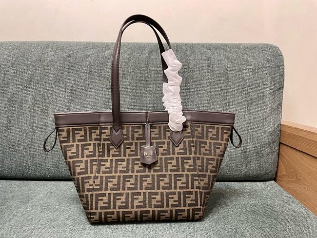 Fendi Origami Medium Fabric Brown Size 27x15x27cm - 1