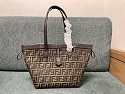 Fendi Origami Medium Fabric Brown Size 27x15x27cm - 1