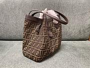 Fendi Origami Medium Fabric Brown Size 27x15x27cm - 5