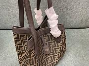 Fendi Origami Medium Fabric Brown Size 27x15x27cm - 6