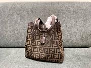 Fendi Origami Medium Fabric Brown Size 27x15x27cm - 3