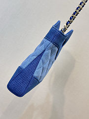 CHANEL 31 Mini Shopping Bag Washed Denim & Light Blue & Dark Blue - 4