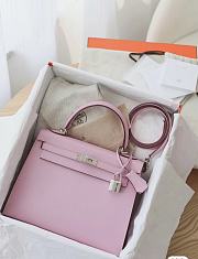 Hermes Epsom Kelly Sellier 25 Mauve Sylvestre 25 x 19 x 9 cm - 6