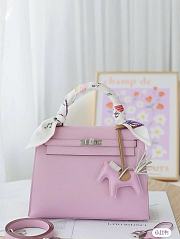 Hermes Epsom Kelly Sellier 25 Mauve Sylvestre 25 x 19 x 9 cm - 5