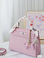 Hermes Epsom Kelly Sellier 25 Mauve Sylvestre 25 x 19 x 9 cm - 4