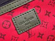 LV Keepall Bandouliere 55 Khaki Green/Vermillion Red Size 45x27x20cm - 3
