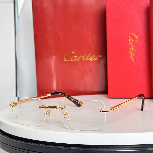 Cartier CT0511O 005 Eyeglasses Frame Gold Color Size 55-18-145 - 1