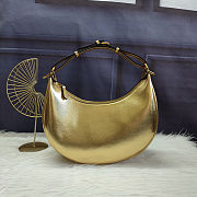 Fendi Hobo Bag Calfskin leather exterior with gold-tone hardware  - 1