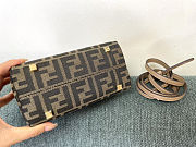 Fendi Mini FF Jacquard By The Way Shoulder Bag - Brown Size 17.5x18x8cm - 3