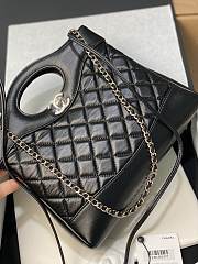 Chanel 31 Small Bag Calfskin Black Crossbody Bag Size 22×5.5×23cm - 1