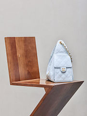 Chanel 25 Small Handbag Grained Light Blue Size 30x26x14cm - 5