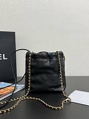 Chanel Hobo Mini Crossbody Bag Shiny Caviar Black Size 23x18.5x6cm - 6
