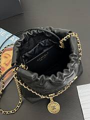 Chanel Hobo Mini Crossbody Bag Shiny Caviar Black Size 23x18.5x6cm - 4
