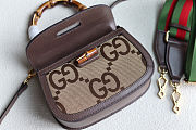 Gucci Bamboo 1947 Jumbo GG handle Canvas Brown Size 21x15x7cm - 2