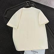 Loewe Pink Anagram Logo Tee – Cream - 4