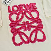 Loewe Pink Anagram Logo Tee – Cream - 3
