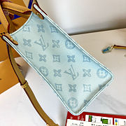 LV Onthego PM Monogram Canvas Origine Bleu Courrier M28289 Size 25x11.5x19cm - 5