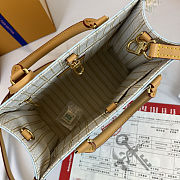 LV Onthego PM Monogram Canvas Origine Bleu Courrier M28289 Size 25x11.5x19cm - 4