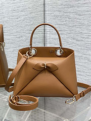 DIOR NEW COLLECTION - Medium Dior Cigale Bag Camel Shiny Supple Calfskin  - 1