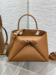 DIOR NEW COLLECTION - Medium Dior Cigale Bag Camel Shiny Supple Calfskin  - 6