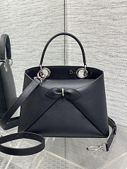 DIOR NEW COLLECTION - Medium Dior Cigale Bag Black Shiny Supple Calfskin - 1
