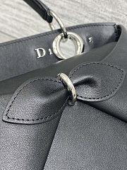 DIOR NEW COLLECTION - Medium Dior Cigale Bag Black Shiny Supple Calfskin - 6