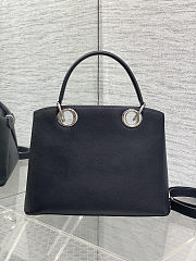 DIOR NEW COLLECTION - Medium Dior Cigale Bag Black Shiny Supple Calfskin - 2