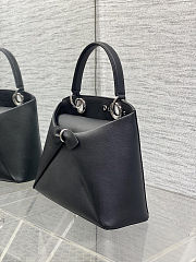 DIOR NEW COLLECTION - Medium Dior Cigale Bag Black Shiny Supple Calfskin - 4