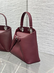DIOR NEW COLLECTION -  Medium Dior Cigale Bag Hermitage Red Shiny Supple Calfskin - 2