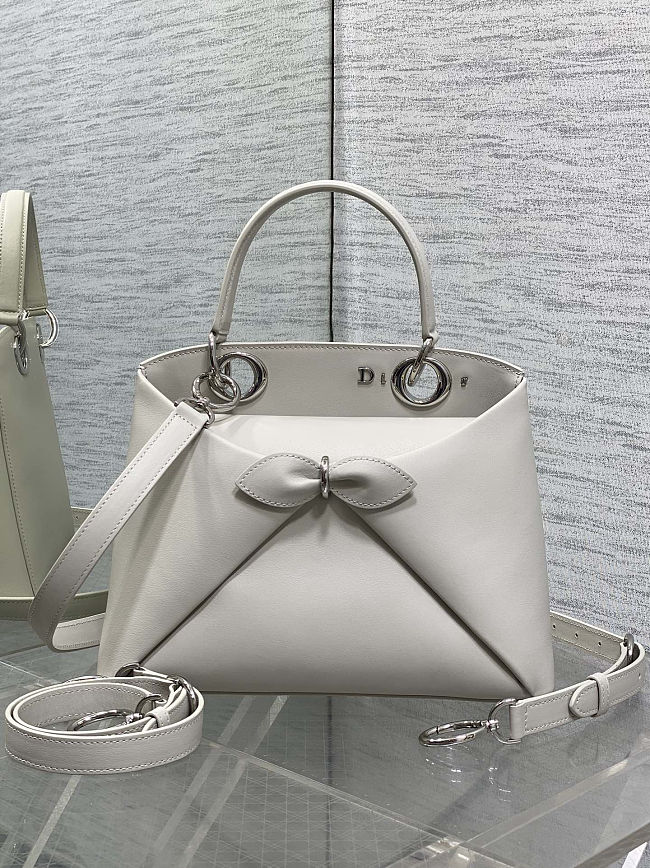 DIOR NEW COLLECTION - Medium Dior Cigale Bag Bleu Ciel Shiny Supple Calfskin - 1
