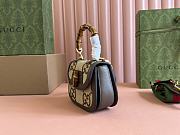 Gucci Bamboo 1947 Jumbo GG handle Canvas Brown Size 17x12x7.5cm - 5