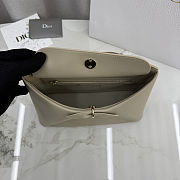DIOR NEW COLLECTION - Medium Dior Cigale Bag Taupe Beige Shiny Supple Calfskin - 6