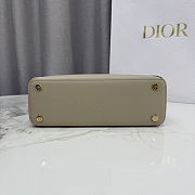 DIOR NEW COLLECTION - Medium Dior Cigale Bag Taupe Beige Shiny Supple Calfskin - 5