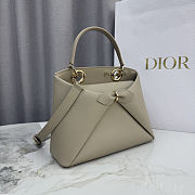 DIOR NEW COLLECTION - Medium Dior Cigale Bag Taupe Beige Shiny Supple Calfskin - 4