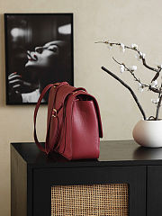 CHANEL 2026 - Chanel Maxi Flapbag Grained Calfskin & Gold Metal Dark Burgundy - 4