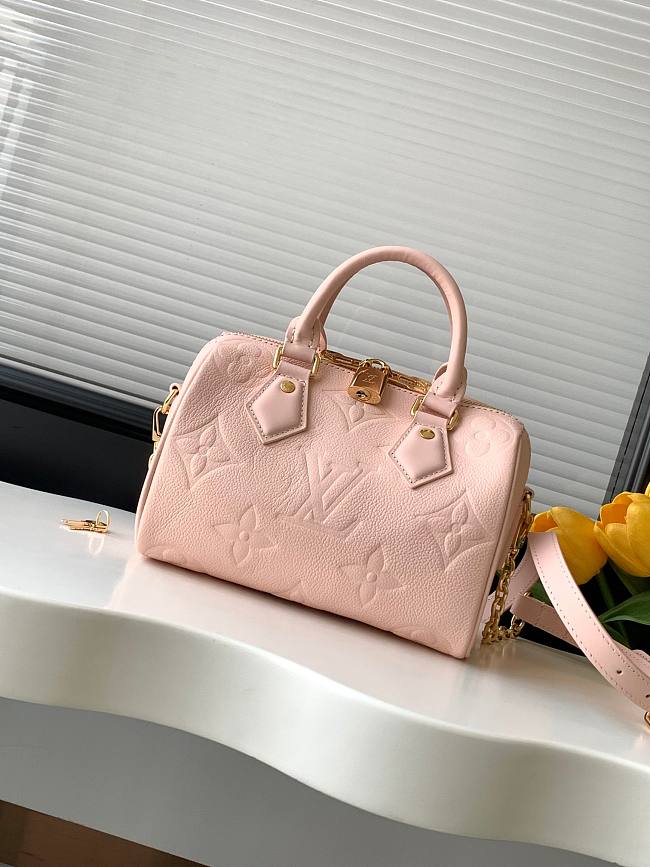 LV Speedy Bandoulière 20 Monogram Pink Opale M47136 Size 20.5 x 13.5 x 12cm - 1