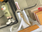  LV Capucines BB M11343 Calfskin Leather White/Pink Size 27 x 18 x 9cm - 4