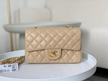 Chanel Classic Mini Flap in Light Beige - Gold Hardware Size 20cm