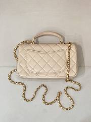 Chanel Dark Caramel Beige Quilted Lambskin Mini Flap Bag With Gold Hardware - 5