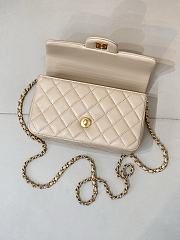 Chanel Dark Caramel Beige Quilted Lambskin Mini Flap Bag With Gold Hardware - 3
