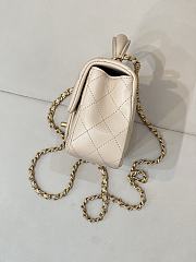 Chanel Dark Caramel Beige Quilted Lambskin Mini Flap Bag With Gold Hardware - 2