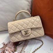Chanel Classic Handle light milk tea color Size 20cm - 1