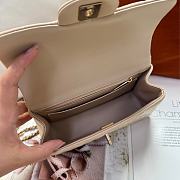 Chanel Classic Handle light milk tea color Size 20cm - 5