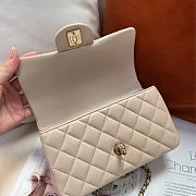 Chanel Classic Handle light milk tea color Size 20cm - 3
