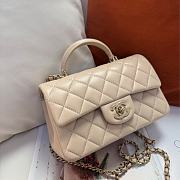 Chanel Classic Handle light milk tea color Size 20cm - 2